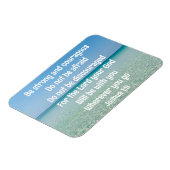 Wees sterk en moedig mooi Christelijk strand Magneet (Linkerzijde)