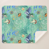 Wees sterk en moedig - naadloze patroonafdruk sherpa deken (Voorkant (horizontaal))