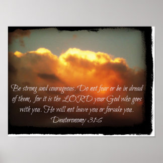 Wees sterk en moedig poster