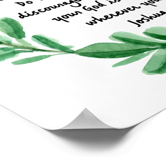 Wees sterk en moedig poster (Hoek)