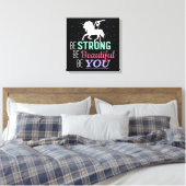 Wees sterk en mooi - Gymnastiek Eenhoorn Canvas Afdruk (Insitu (Slaapkamer))