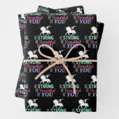 Wees sterk en mooi - Gymnastiek Eenhoorn Inpakpapier Vel (In situ)