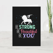 Wees sterk en mooi - Gymnastiek Eenhoorn Kaart (Voorkant)