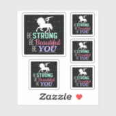 Wees sterk en mooi - Gymnastiek Eenhoorn Sticker (Vel)