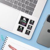 Wees sterk en mooi - Gymnastiek Eenhoorn Sticker (Laptop met iPhone)
