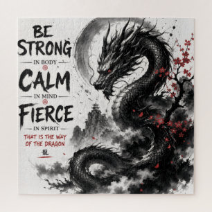 Wees Sterk, Kalm & Fierce Draak Legpuzzel