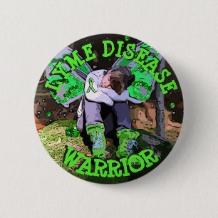 WEES STERK LYME ZIEKTE KRIJGER fee KNOPIE Ronde Button 5,7 Cm