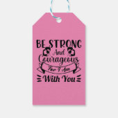 Wees sterk & moedig empowerment van vrouwen cadeaulabel (Achterkant)