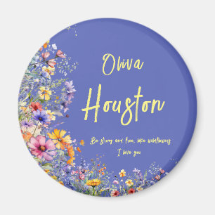 Wees sterk & vrij, als wilde bloemen   Wilde Bloem Magneet