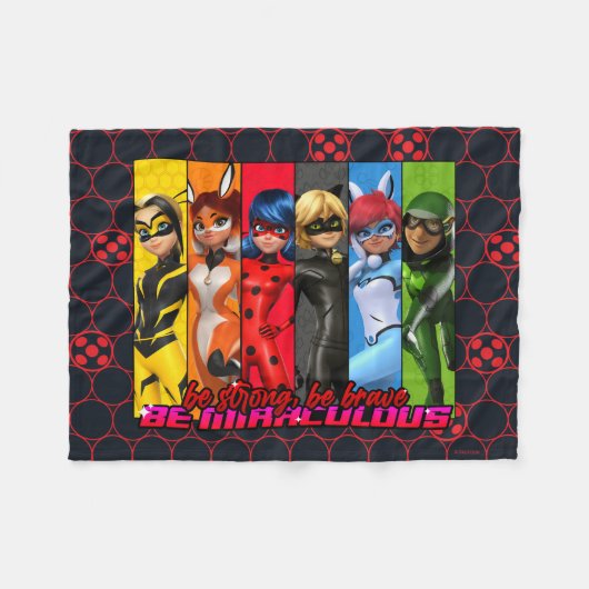 Wees sterk, wees moedig, wees wonderbaarlijk fleece deken (Voorkant (Horizontaal))