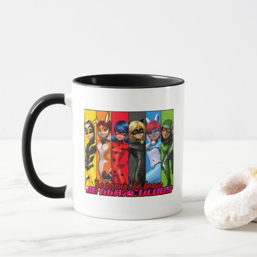 Wees sterk, wees moedig, wees wonderbaarlijk mok (Met donut)