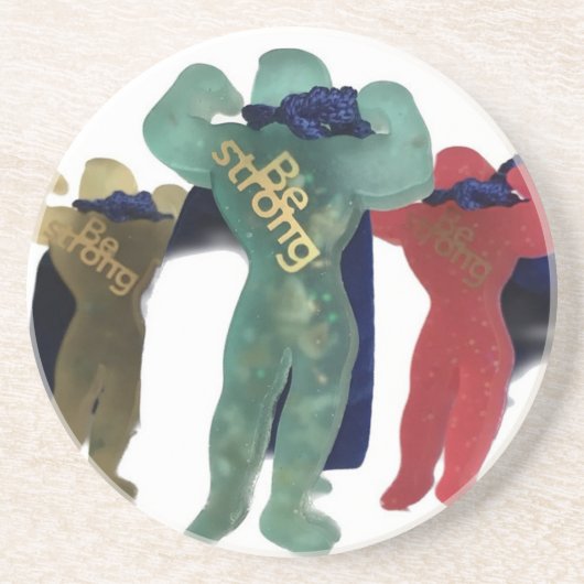 Wees sterk zandsteen Onderzetter (Voorkant)