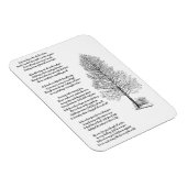 Wees sterk zoals boomkunst en gedicht magneet (Rechterzijde)