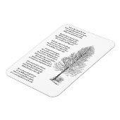 Wees sterk zoals boomkunst en gedicht magneet (Linkerzijde)