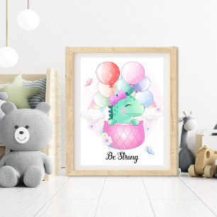 Wees Sterke Dieren Muur Kunst voor de Kinderkamer Foto Afdruk