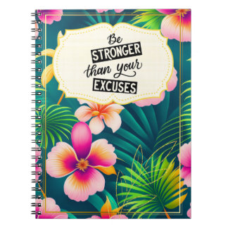 Wees sterker dan je excuses Motivatie citaat Notitieboek
