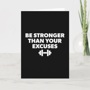 Wees sterker dan je excuses - Workout Motivatie Kaart
