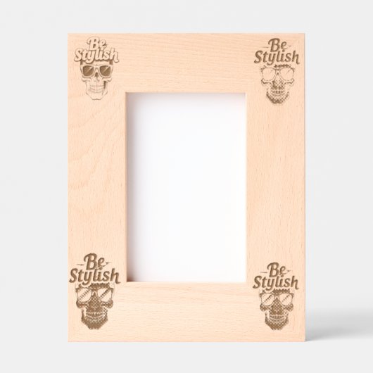 Wees stijlvol Levendige Groene Schedel met Zonnebr Gegraveerde Lijstjes (Voorkant)