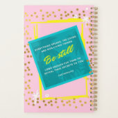 Wees stil alles hoort spiraalvormige planner roze (Achterkant)