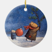 Wees stil als muis keramisch ornament (Achterkant)