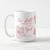 Wees stil en ken aangepaste handgeschilderde Water Koffiemok (Links)