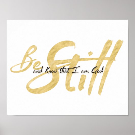 Wees stil en ken Art Print (Voorkant)