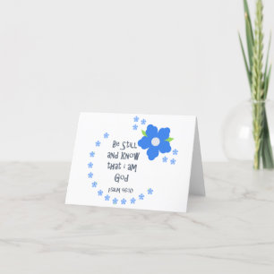 Wees stil en ken Biblical Feestdagen Kaart