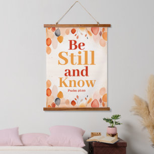 Wees stil en ken Boho Christelijk Wall Hangend Wandkleed