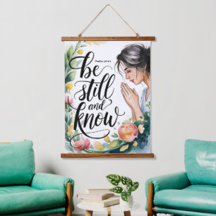Wees stil en ken de Christelijke vrouwenmuur Hangend Wandkleed