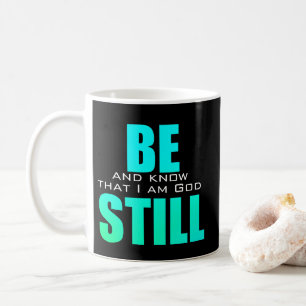Wees stil en ken God Psalm 46 Blauw Koffiemok