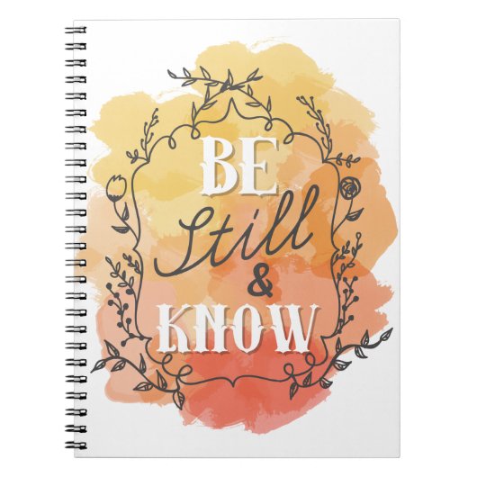 Wees stil en ken notebook notitieboek (Voorkant)