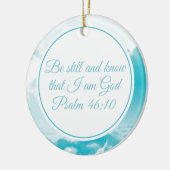 Wees stil en ken prachtige Christelijke Bijbelse V Keramisch Ornament (Links)