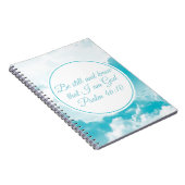 Wees stil en ken prachtige Christelijke Bijbelse V Notitieboek (Rechterzijde)