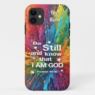 Wees stil en ken Psalm 46-10 iPhone 11 Hoesje