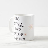 Wees stil en ken Psalm 46:10 Mok (Voorkant links)