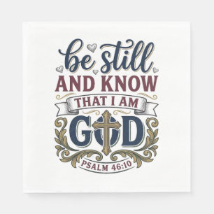 Wees Stil En Weet Christelijke Psalm 460 Shirt Servet