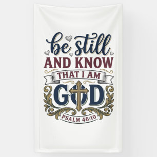Wees Stil En Weet Christelijke Psalm 460 Shirt Spandoek