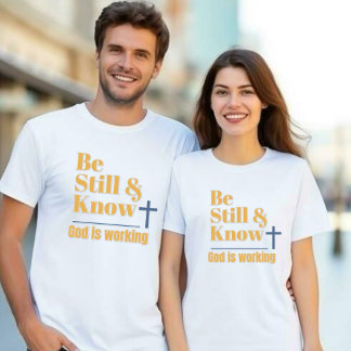 Wees stil en weet dat God werkt Unisex T-Shirt