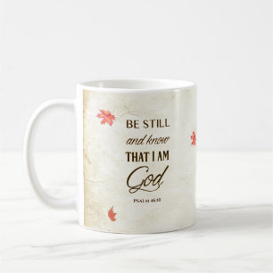 Wees stil en weet dat ik God ben Bijbelvers Psalm Koffiemok