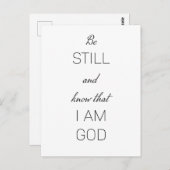 Wees stil en weet dat ik God ben Briefkaart (Voorkant / Achterkant)