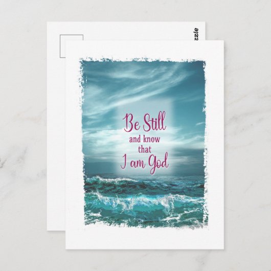 Wees stil en weet dat ik God ben Briefkaart (Voorkant / Achterkant)