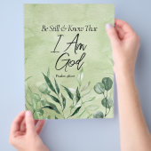 Wees stil en weet dat ik God ben Flyer (Hand)