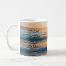 "Wees stil en weet dat ik God ben" Koffiemok