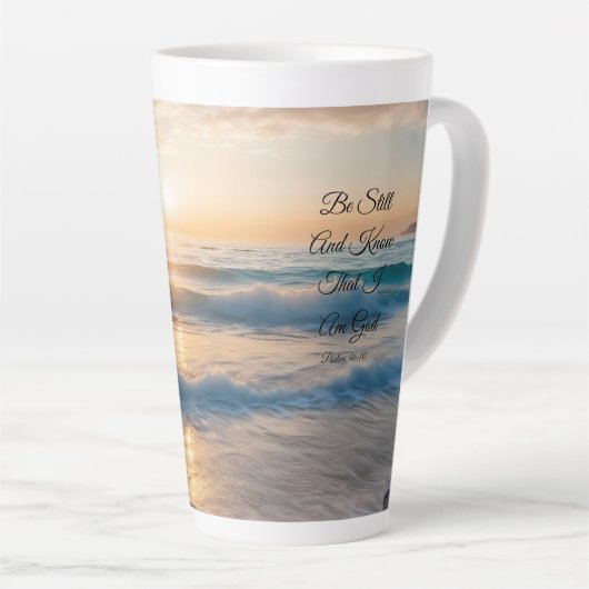 "Wees stil en weet dat ik God ben" Latte Mok (Rechterhoek)