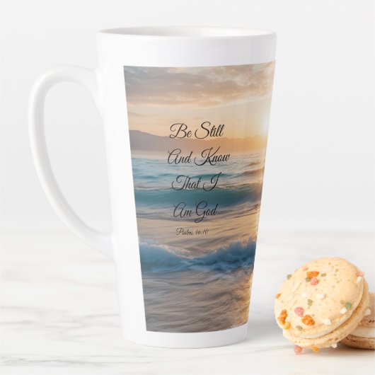 "Wees stil en weet dat ik God ben" Latte Mok (In situ)
