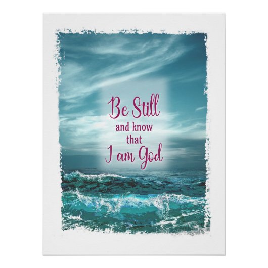 Wees stil en weet dat ik God ben Perfect Poster (Voorkant)