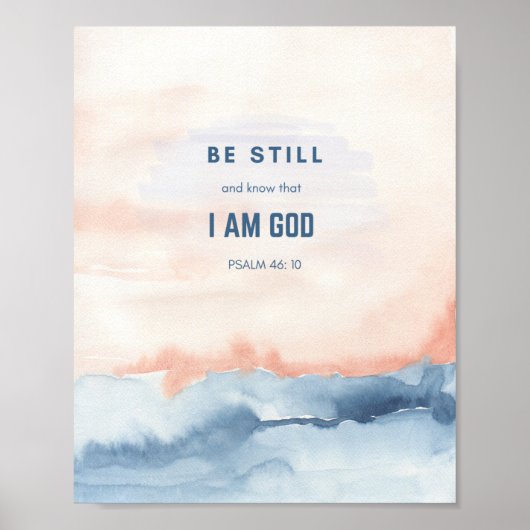 Wees stil en weet dat ik God ben Poster (Voorkant)