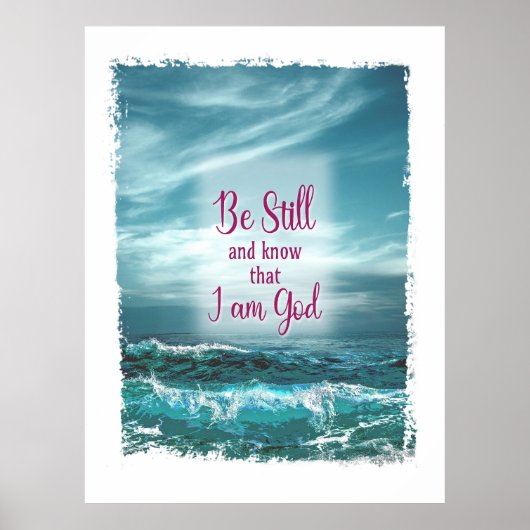 Wees stil en weet dat ik God ben Poster (Voorkant)
