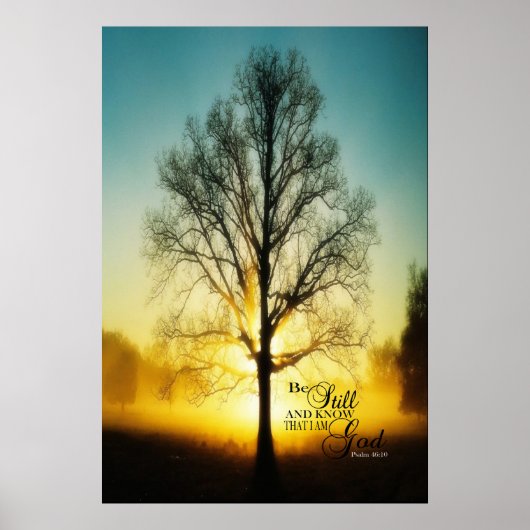 Wees stil en weet dat ik God ben Poster (Voorkant)