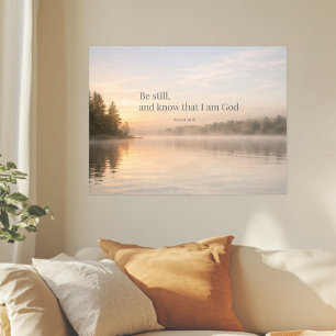 Wees stil en weet dat ik God ben Psalm 46:10 Poster